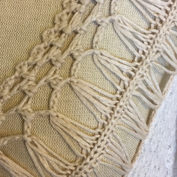 Umgee Tan/Cream Crochet/Macrame Boho Tunic Sz M - Picture 6 of 8